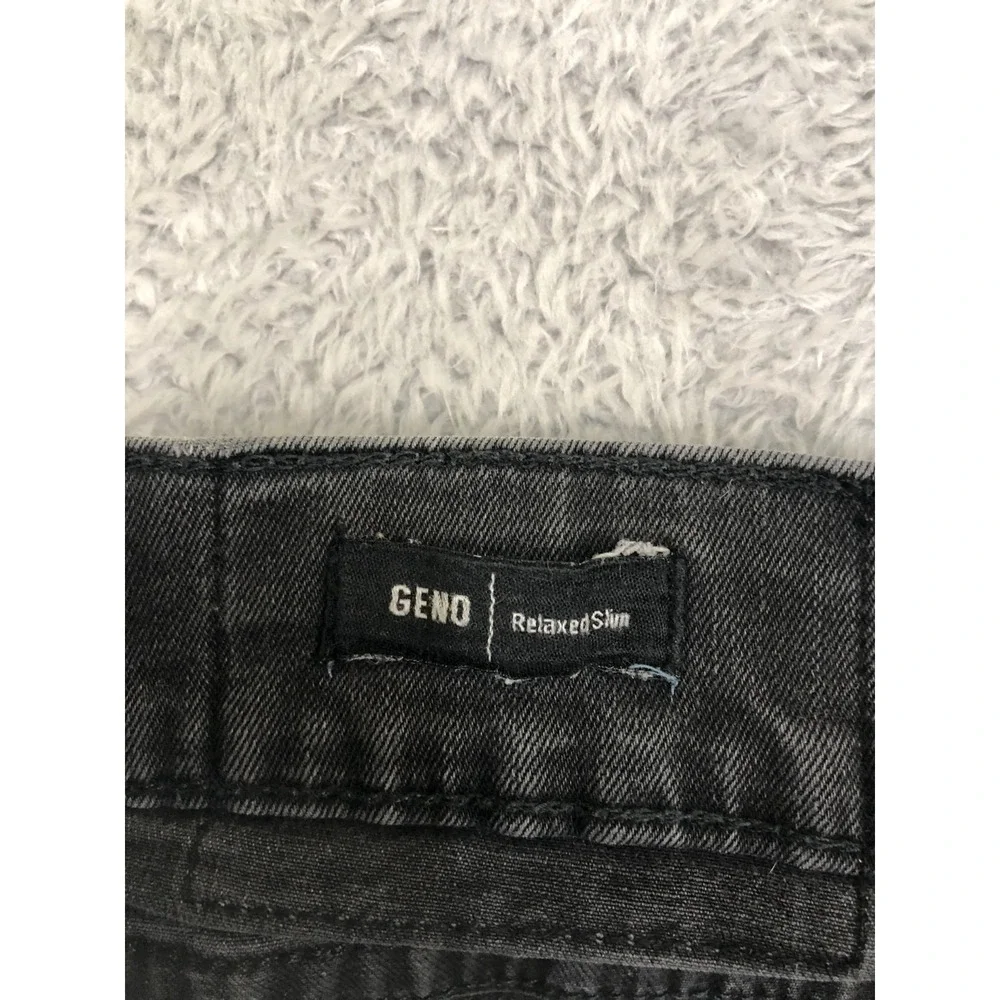 True Religion Jeans Men 36x32 (Tag 38) Black Geno Relaxed Slim Denim